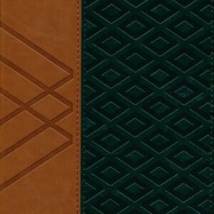 Biblia letra grande - tamaño manual - verde oscuro simil piel