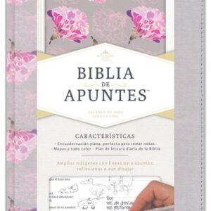 Biblia de Apuntes - Gris y floreado
