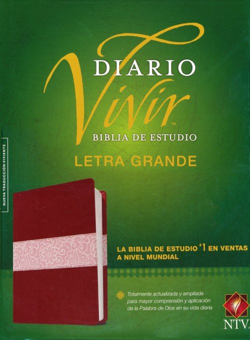 Biblia de estudio Diario Vivir - NTV Letra Grande - rosa