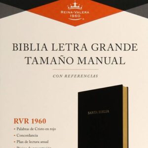 Biblia letra grande manual - negro imitacion piel