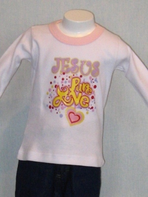 Remera Pure Love ML - Blanco