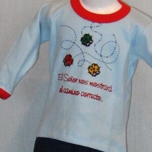 Remera Bichitos ML - Celeste