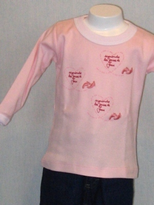 Remera Piecitos ML - Rosa