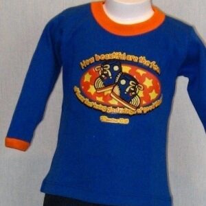 Remera Zapatilla ML - Azul y Naranja