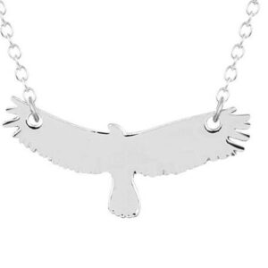 Collar dije Aguila volando - Plata rodinada