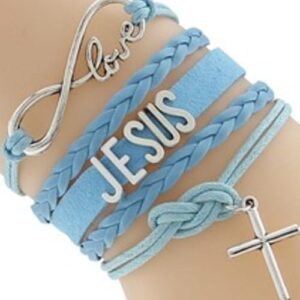 Pulsera en tiras Celeste - "Eagles"