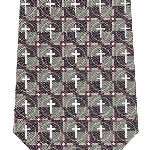 Corbata - Cruces - Gris